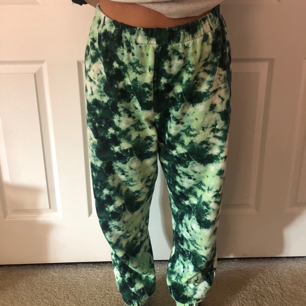 Colsie Green Tie Dye Pajama Joggers